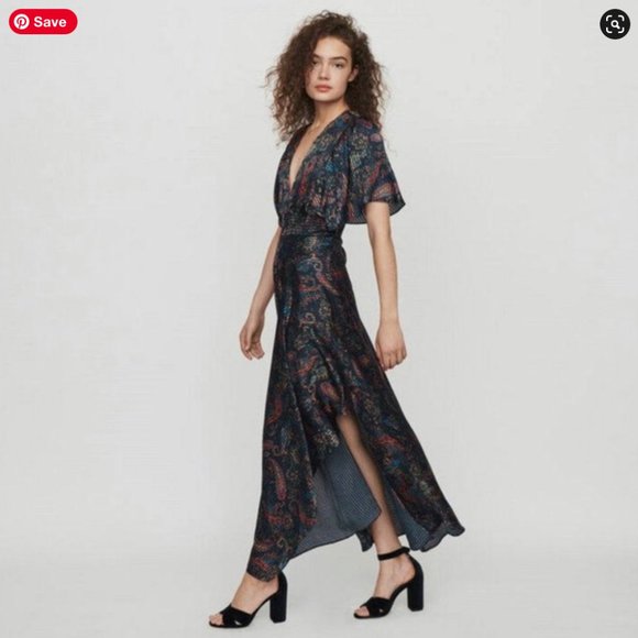 Maje Burn-Out Scarf Dress - Picture 4 of 6